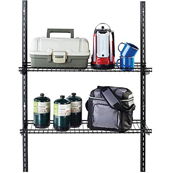 Rubbermaid Utility Storage Shed Shelving w/ Installation Hardware (Open Box) - VMInnovations