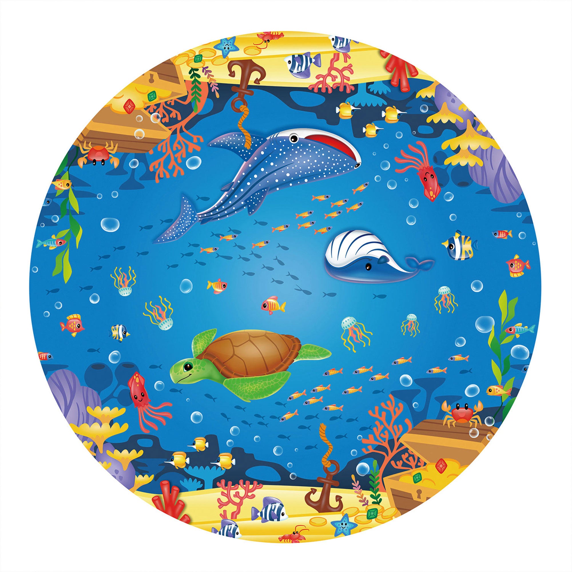 Summer Waves 8 Ft Wide Inflatable Quick Set Pool w/ 3D Graphics & Goggles (Used) - VMInnovations