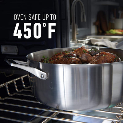 Calphalon 4.5 Quart Stainless Steel Saucepan Lid & Stay Cool Handle (Open Box)