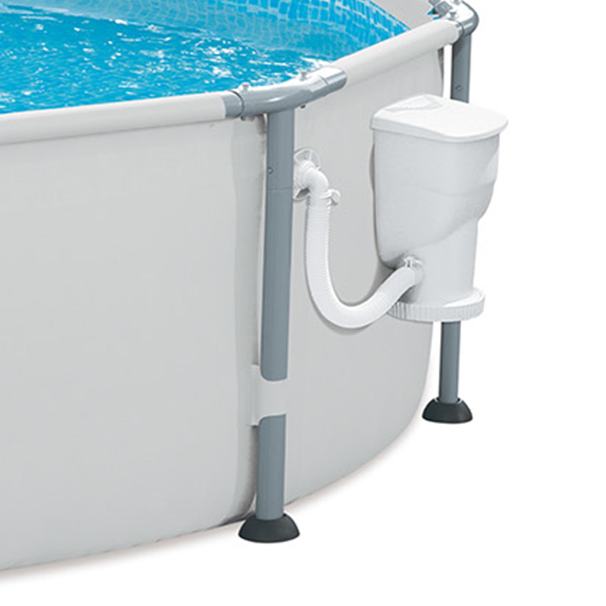 Summer Waves Elite 12 Foot Metal Frame Above Ground Pool Set with Filter Pump