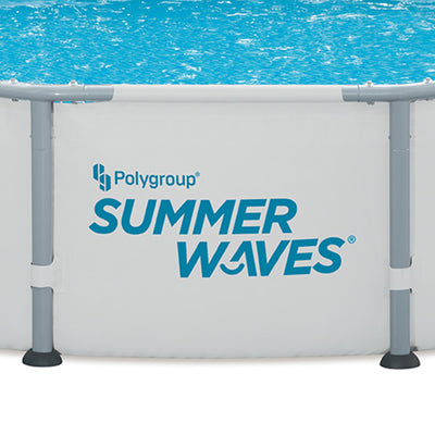 Summer Waves Elite 12 Foot Metal Frame Above Ground Pool Set with Filter Pump