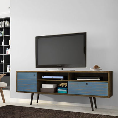 Manhattan Comfort Liberty 70.86 Inch Mid Century TV Stand with Legs (Open Box)