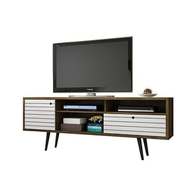 Manhattan Comfort Liberty 70.86 Inch Mid Century Wood TV Stand with Legs (Used)
