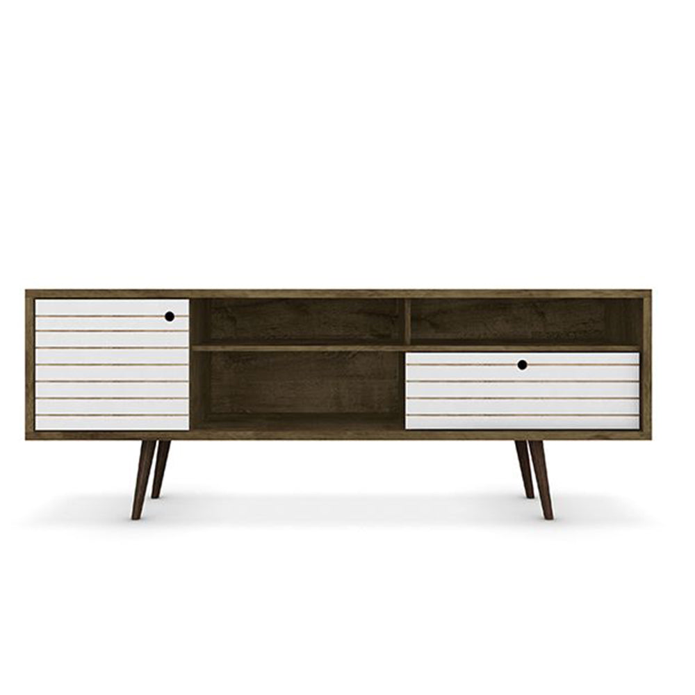 Manhattan Comfort Liberty 70.86 Inch Mid Century Wood TV Stand with Legs (Used)