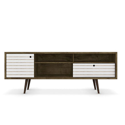 Manhattan Comfort Liberty 70.86 Inch Mid Century Wood TV Stand with Legs (Used)