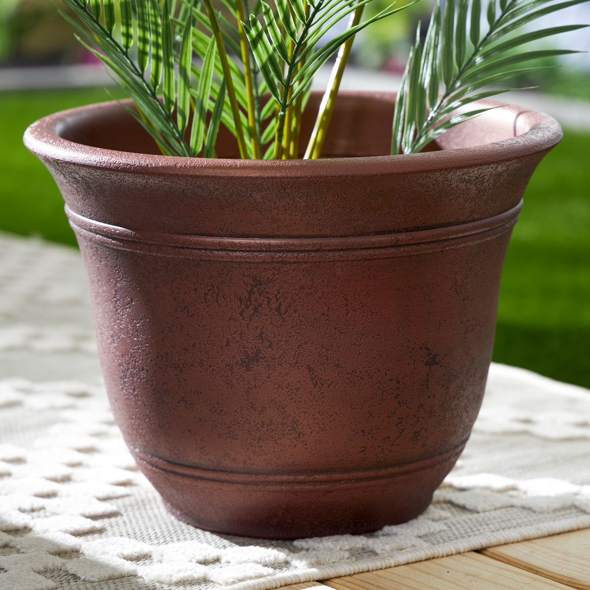HC Companies 16" Flower Garden Planter and Wakefield Biochar Soil Conditioner