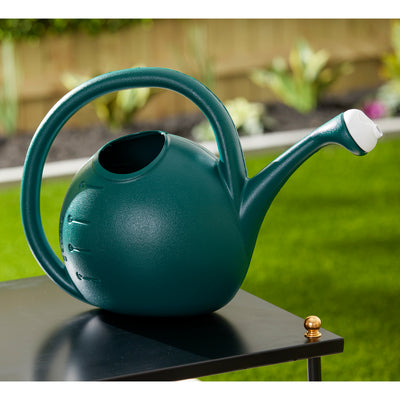 HC Companies 2 Gallon Premium Large Mouth Garden Plant Watering Can, Evergreen