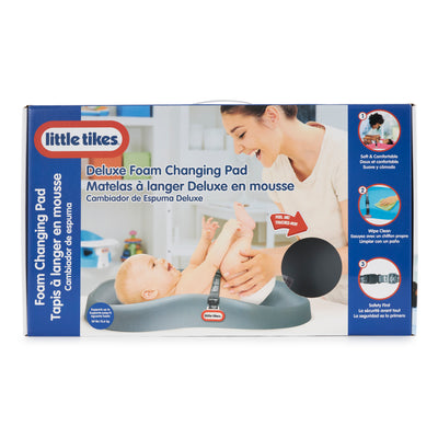Little Tikes Deluxe 2-In-1 Baby Infant Soft Foam Changing Pad and Play Mat, Gray - VMInnovations