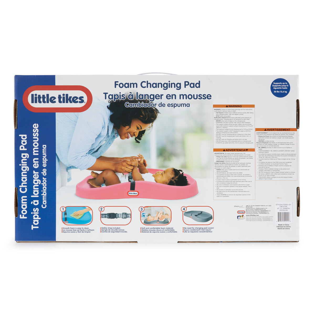 Little Tikes Deluxe 2-In-1 Baby Infant Soft Foam Changing Pad and Play Mat, Gray - VMInnovations