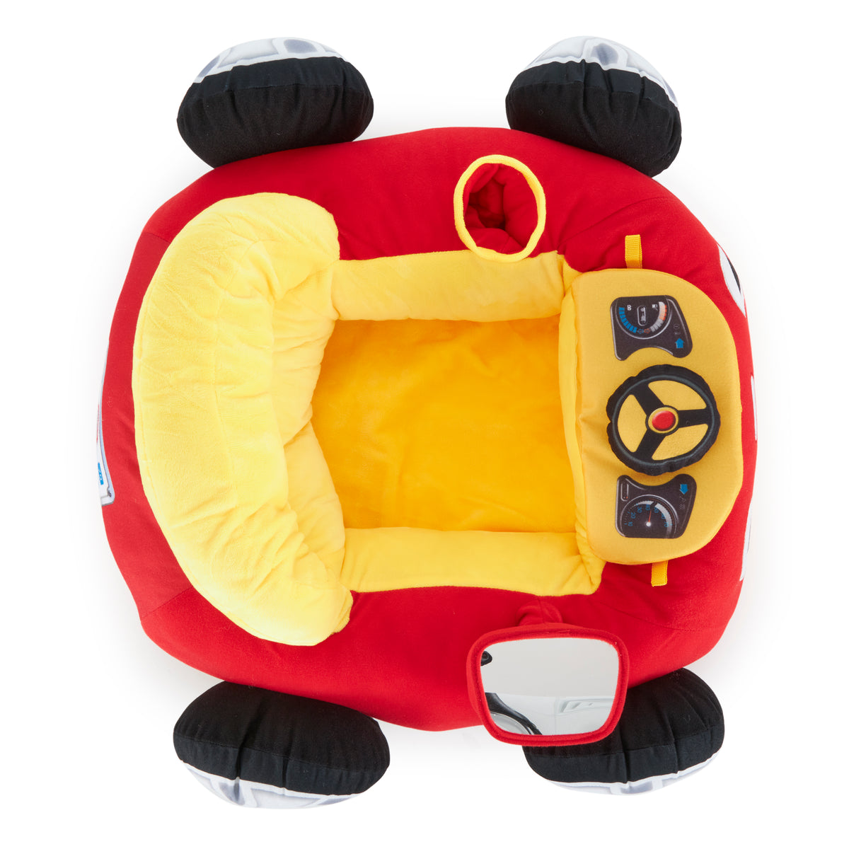 Little Tikes Cozy Coupe Plush Baby Toddler Lounger Floor Seat, Red Car (3 Pack) - VMInnovations