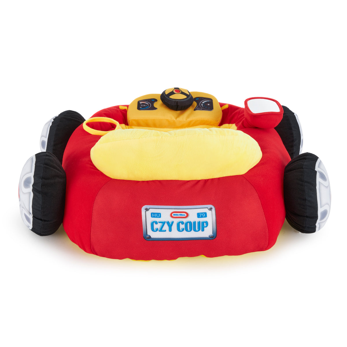 Little Tikes Cozy Coupe Plush Baby Toddler Lounger Floor Seat, Red Car (2 Pack) - VMInnovations