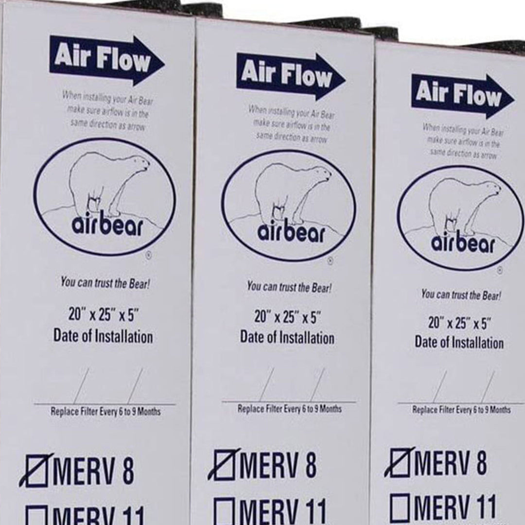 Trion 255649-102 Air Bear 20 x 25 x 5 Inch MERV 8 Air Purifier Filter (3 Pack) - VMInnovations