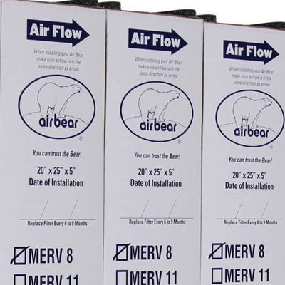 Trion Air Bear 20 x 25 x 5 Inch MERV 8 Air Purifier Filter (3 Pack) (Open Box) - VMInnovations