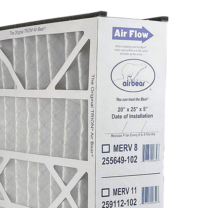 Trion 266649-102 Air Bear 20 x 25 x 5 Inch MERV 13 Air Purifier Filter (3 Pack) - VMInnovations