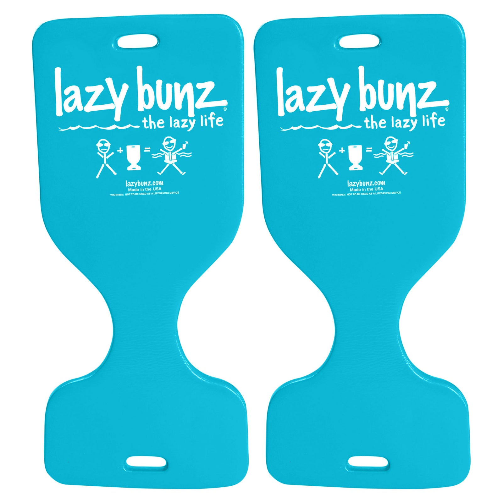TRC Recreation 36 Inch Lazy Bunz Comfortable Saddle Foam Floater, Teal (2 Pack) - VMInnovations