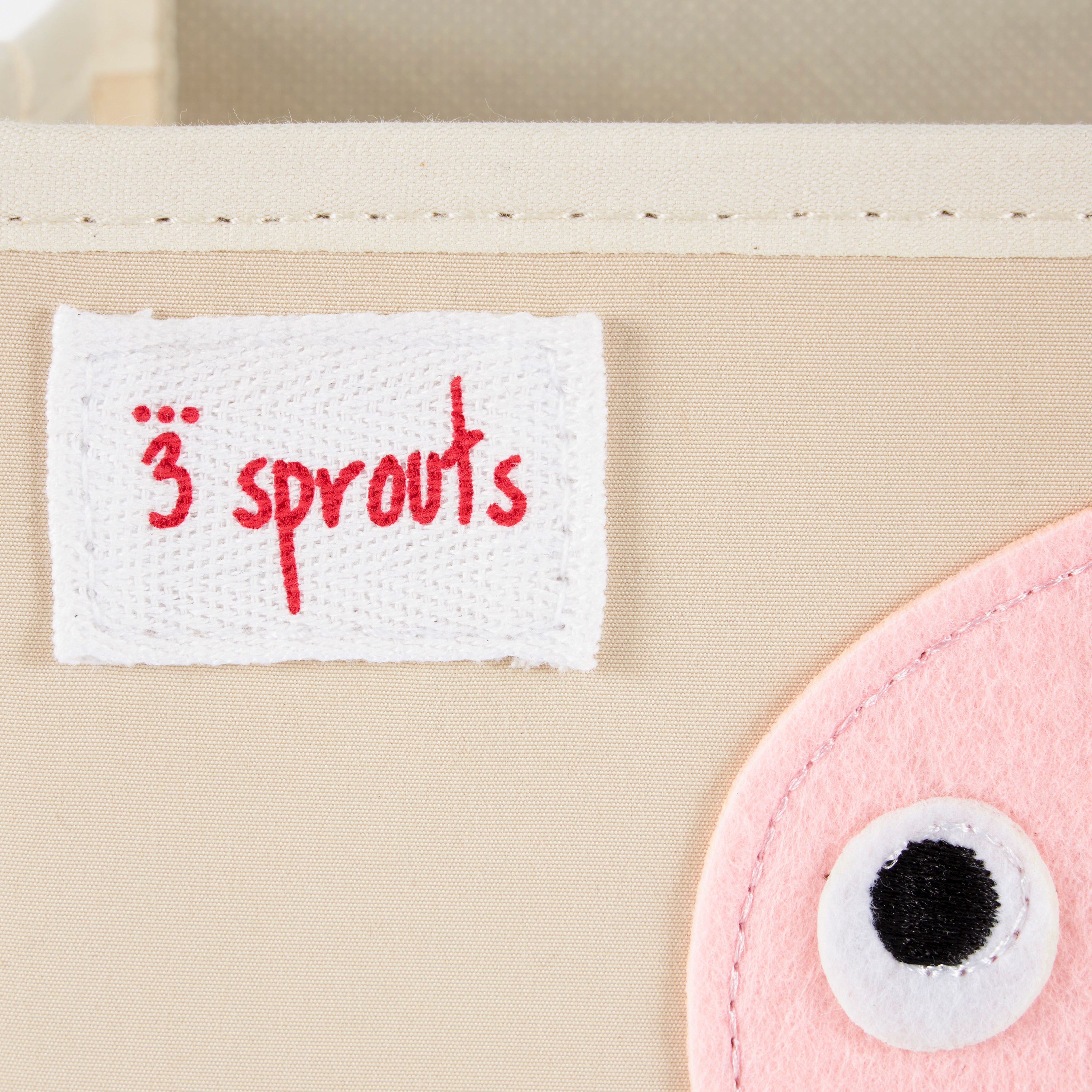 3 Sprouts Diaper Caddy and Convertible Toy Storage Bag/Play Mat, Pink Elephant