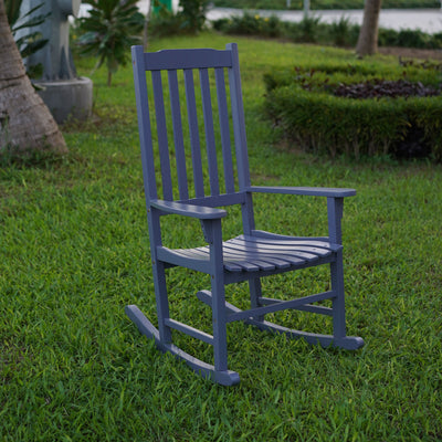 Northbeam Solid Acacia Hardwood Patio Slatted Rocking Chair, Grey (For Parts) - VMInnovations