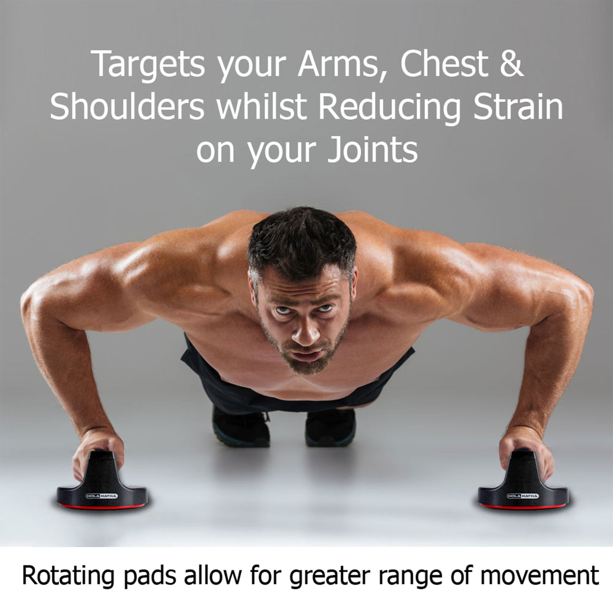 Holahatha Strength Building Non Slip Rotating Push Up Handles (For Parts)