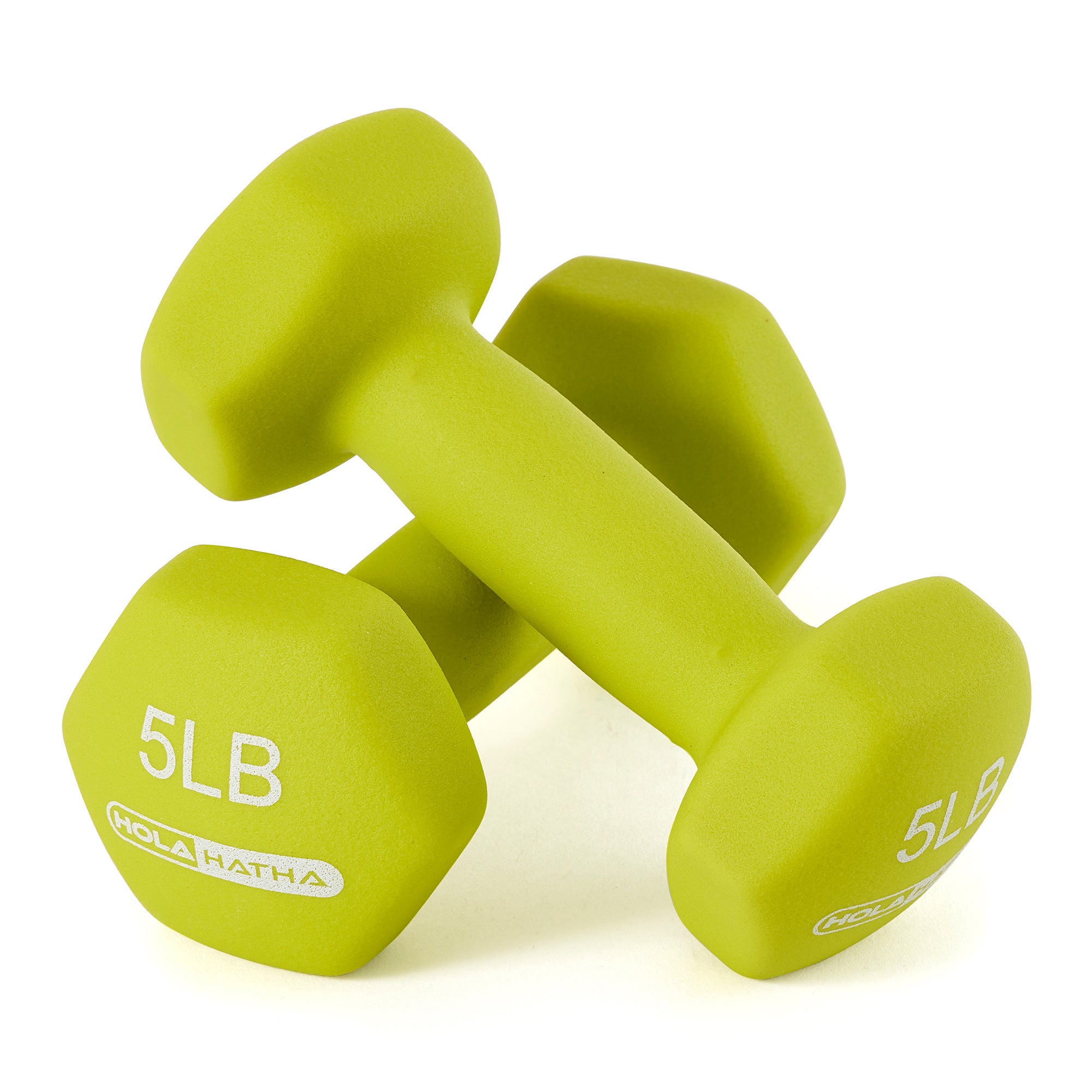 HolaHatha Dumbbell Weight Set w/ 3, 5 and 8 Pound Hand Weights and Rack (Used) - VMInnovations
