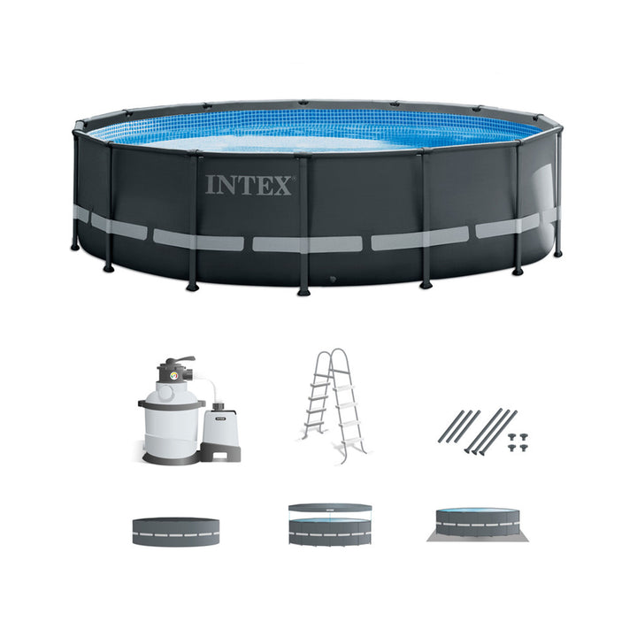 Intex Ultra XTR Frame 14' x 42" Round Above Ground Outdoor Swimming Pool Set