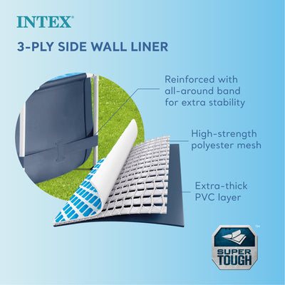 Intex 28211ST 12' x 30" Metal Frame Round Above Ground Pool with Pump (Open Box) - VMInnovations