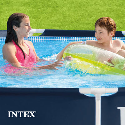 Intex 12' x 30" Metal Frame Round Above Ground Swimming Pool with Pump (Used) - VMInnovations