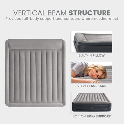 Intex Dura Beam Deluxe Raised Blow Up Air Bed w/ Built In Pump, King (For Parts)