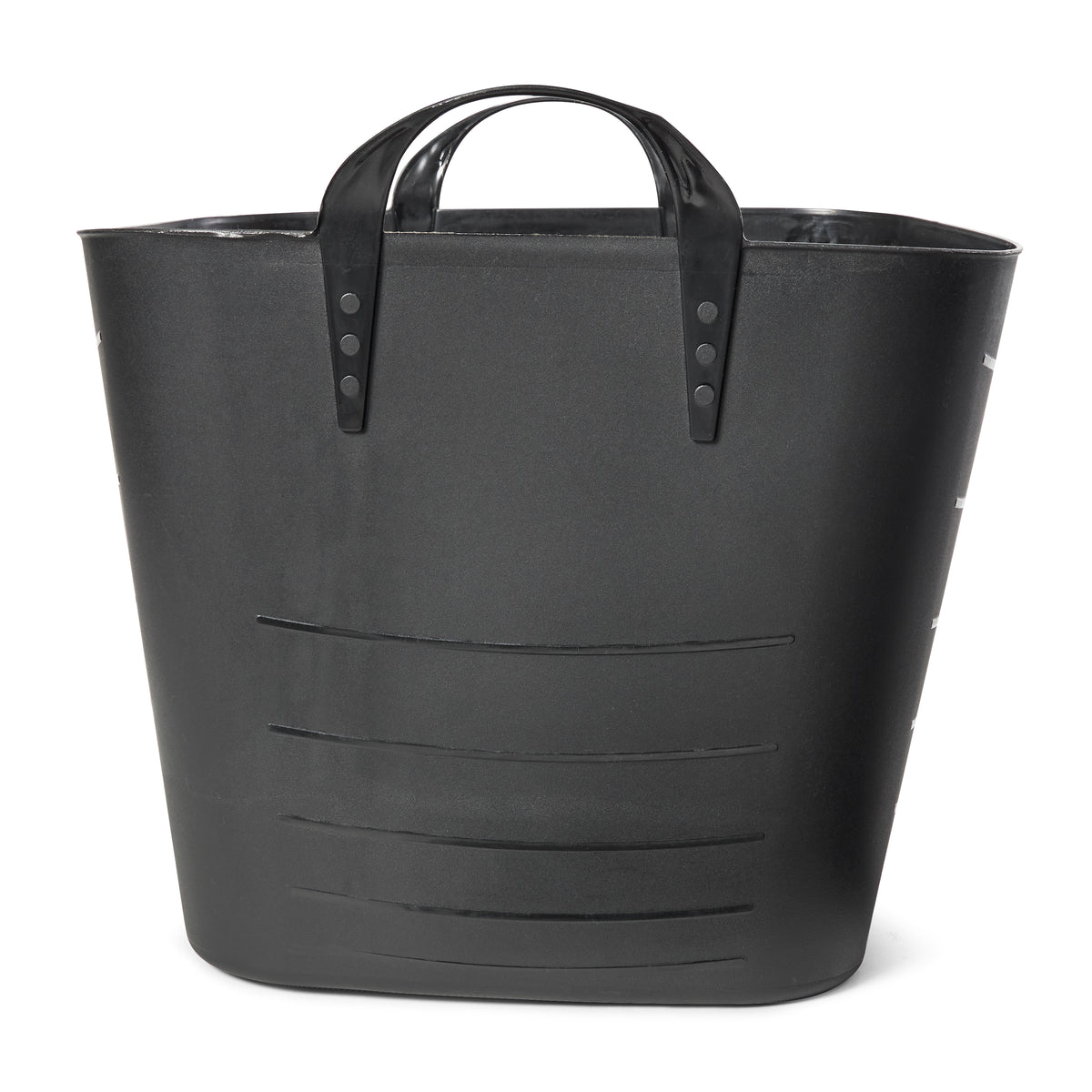 Life Story Tub Basket 25 Liter Plastic Storage Tote Bin with Handles, Black