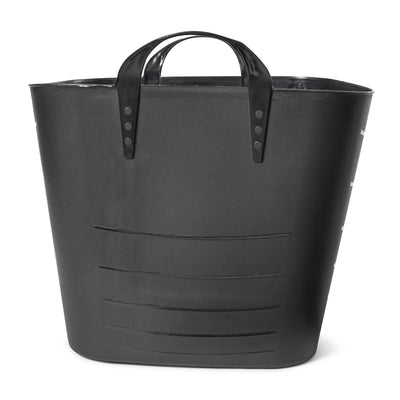 Life Story Tub Basket 25 Liter Plastic Storage Tote Bin with Handles, Black - VMInnovations