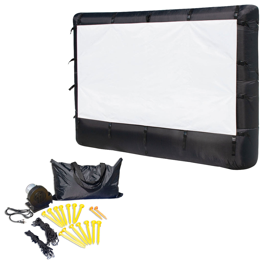 Airflowz 9.5' Inflatable Widescreen Movie Projection Screen w/Blower & Carry Bag