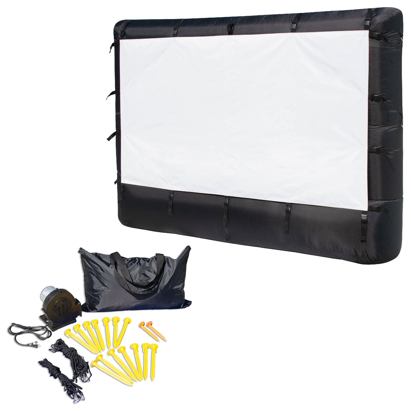 Airflowz 9.5' Inflatable Widescreen Movie Projection Screen w/Blower & Carry Bag - VMInnovations