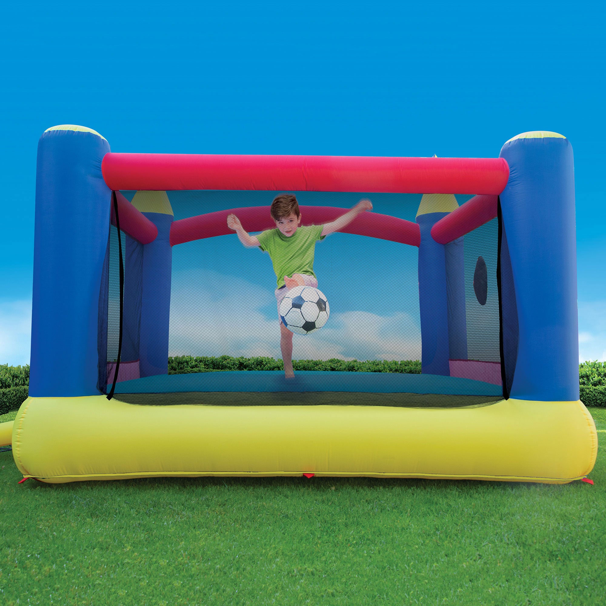 Banzai Slide 'n Score Bouncer Inflatable Bounce House with Games (Open Box) - VMInnovations