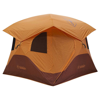 Gazelle T4 Extra Large 4 Person Family Instant Pop Up Camping Hub Tent, Orange