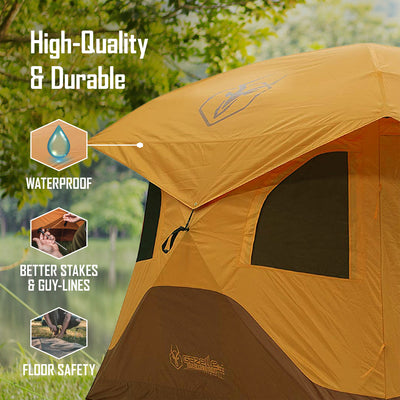 Gazelle T4 XL 4 Person Family Instant Pop Up Camping Hub Tent(For Parts)