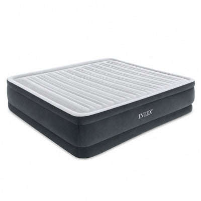 Intex 18" Inflatable Elevated Premium Comfort Airbed with Built-In Pump, King - VMInnovations