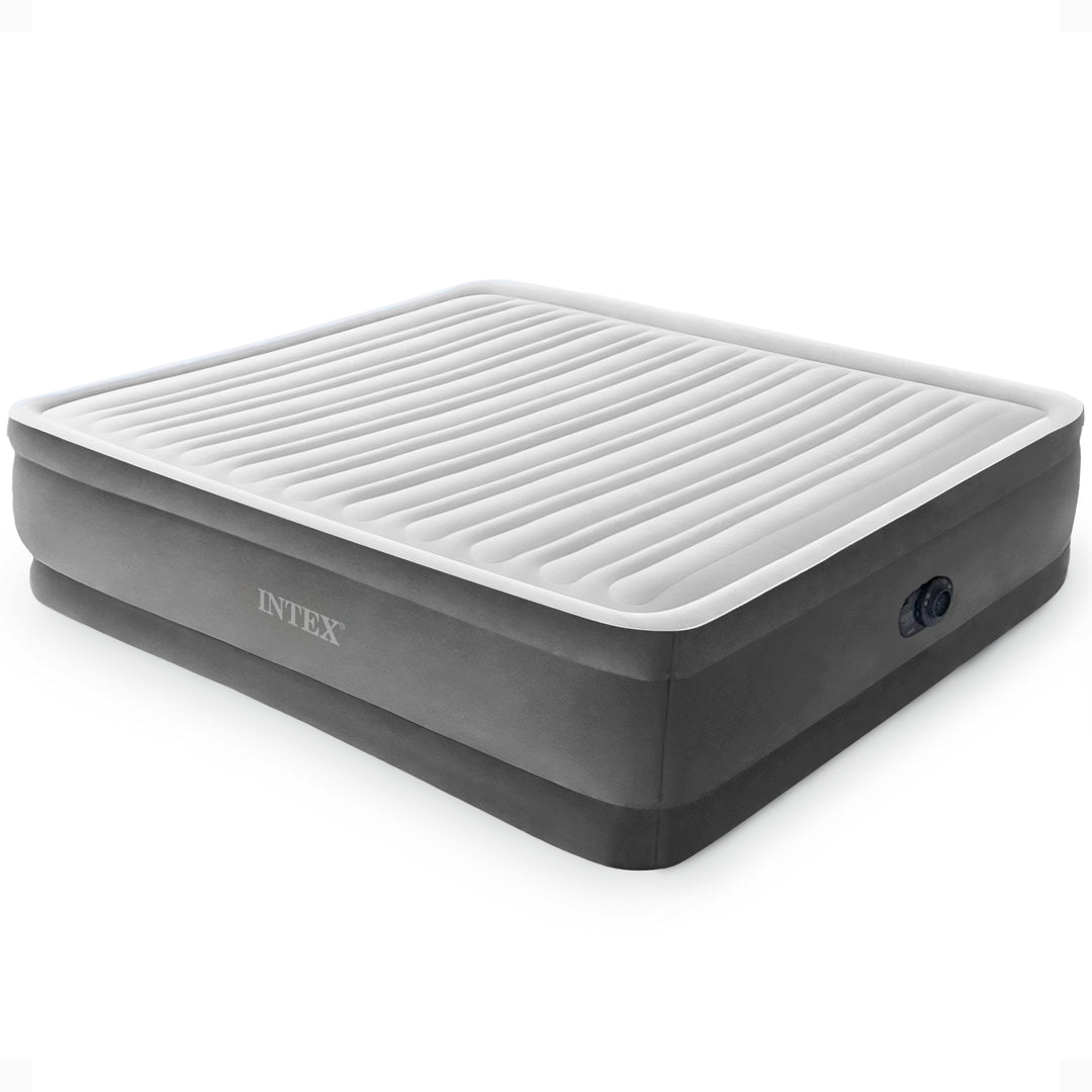 Intex 18" Inflatable Elevated Comfort Airbed w/ Built-In Pump, King (Open Box)