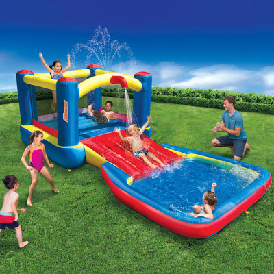 Banzai Bounce N Splash Water Park Aquatic Play Center w/ Slide (Open Box)