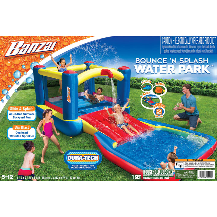 Banzai Bounce N Splash Water Park Aquatic Play Center with Slide (For Parts)