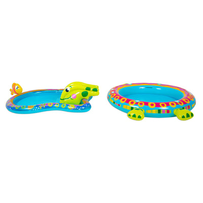 Banzai Shade 'N Slide Inflatable Kiddie Splash Pool Set with Sprinkler (Used)