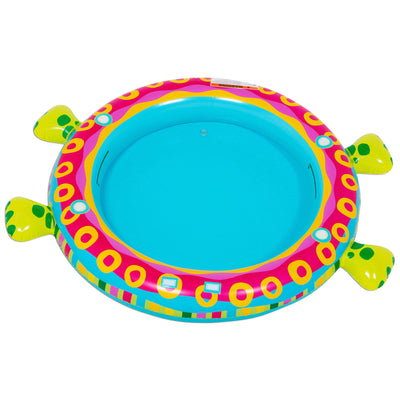 Banzai Shade 'N Slide Turtle Inflatable Kiddie Splash Pool Set (Open Box) - VMInnovations