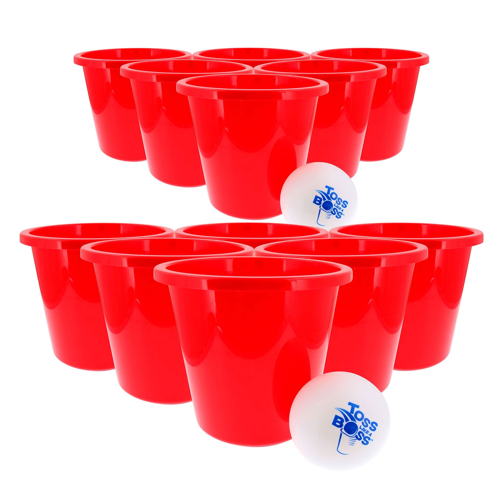 Banzai Toss Like A Boss Outdoor Giant Pong Lawn Game with Drawstring Carry Bag - VMInnovations