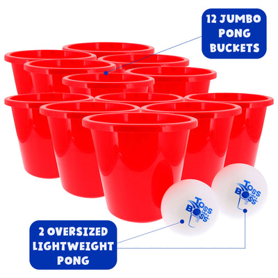Banzai Toss Like A Boss Outdoor Giant Pong Lawn Game with Drawstring Carry Bag - VMInnovations