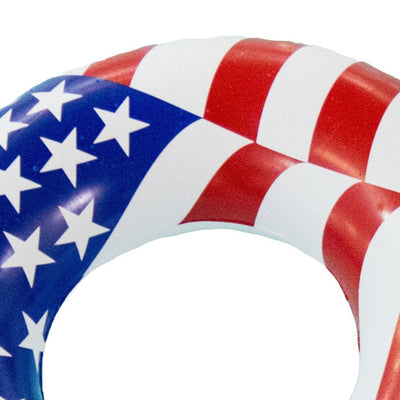 Swimline Inflatable American Bald Eagle Float & 36In. American Flag Float (4)