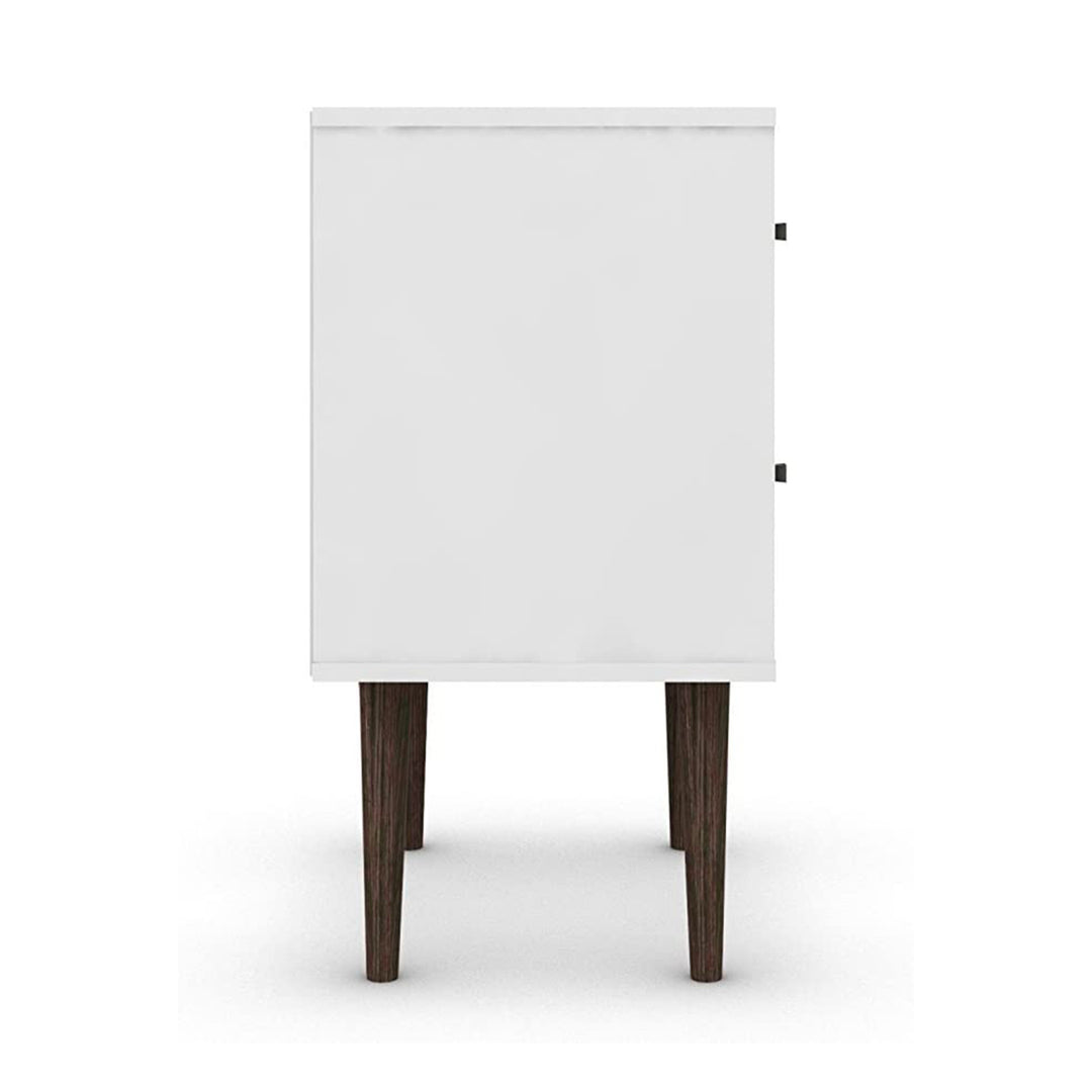 Manhattan Comfort Liberty Modern 2 Drawer End Table Nightstand, White (Open Box) - VMInnovations