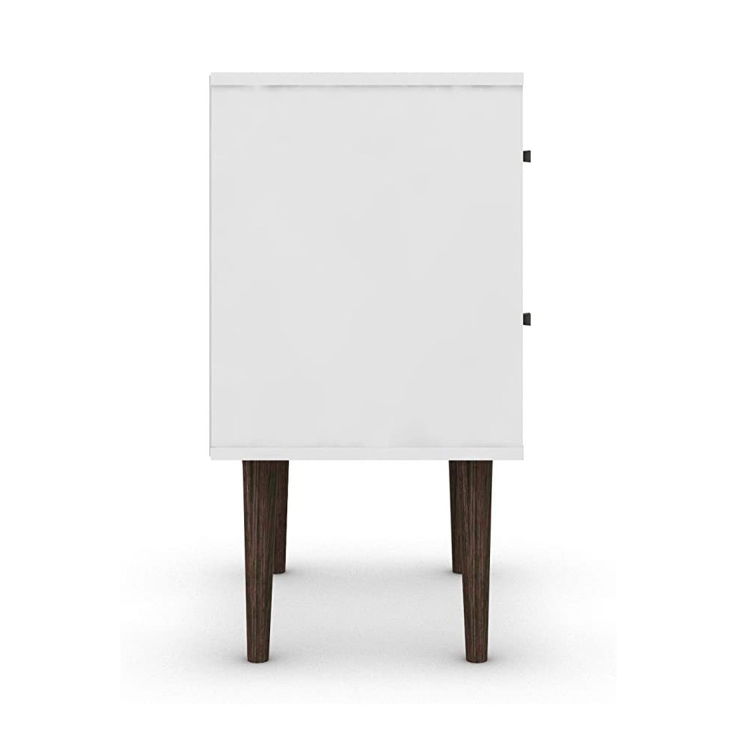 Manhattan Comfort Liberty Modern 2 Drawer End Table Nightstand, White (Open Box) - VMInnovations