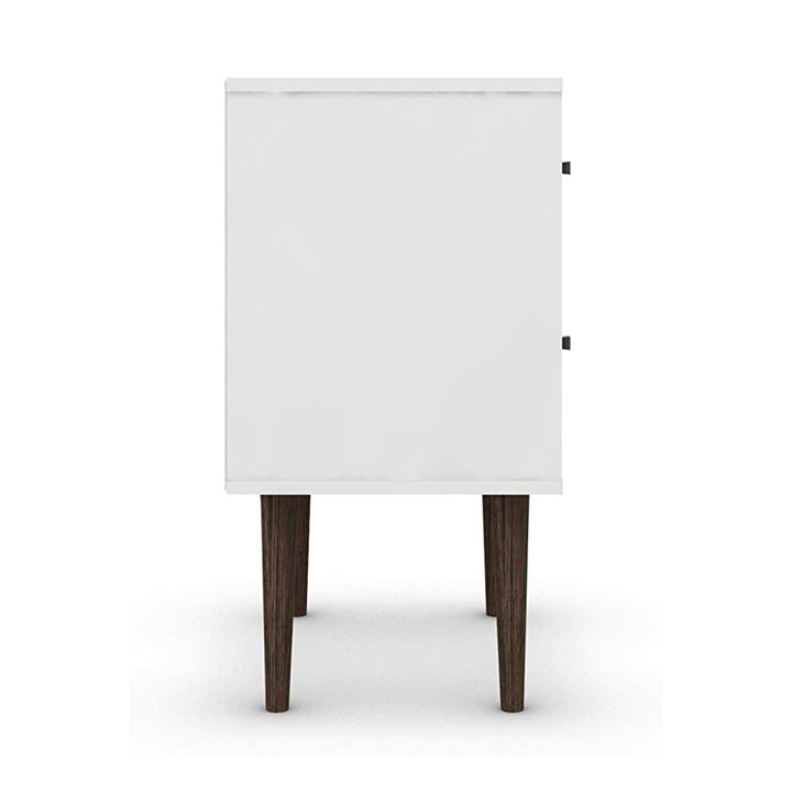 Manhattan Comfort Liberty Modern 2 Drawer End Table Nightstand, White (Open Box) - VMInnovations