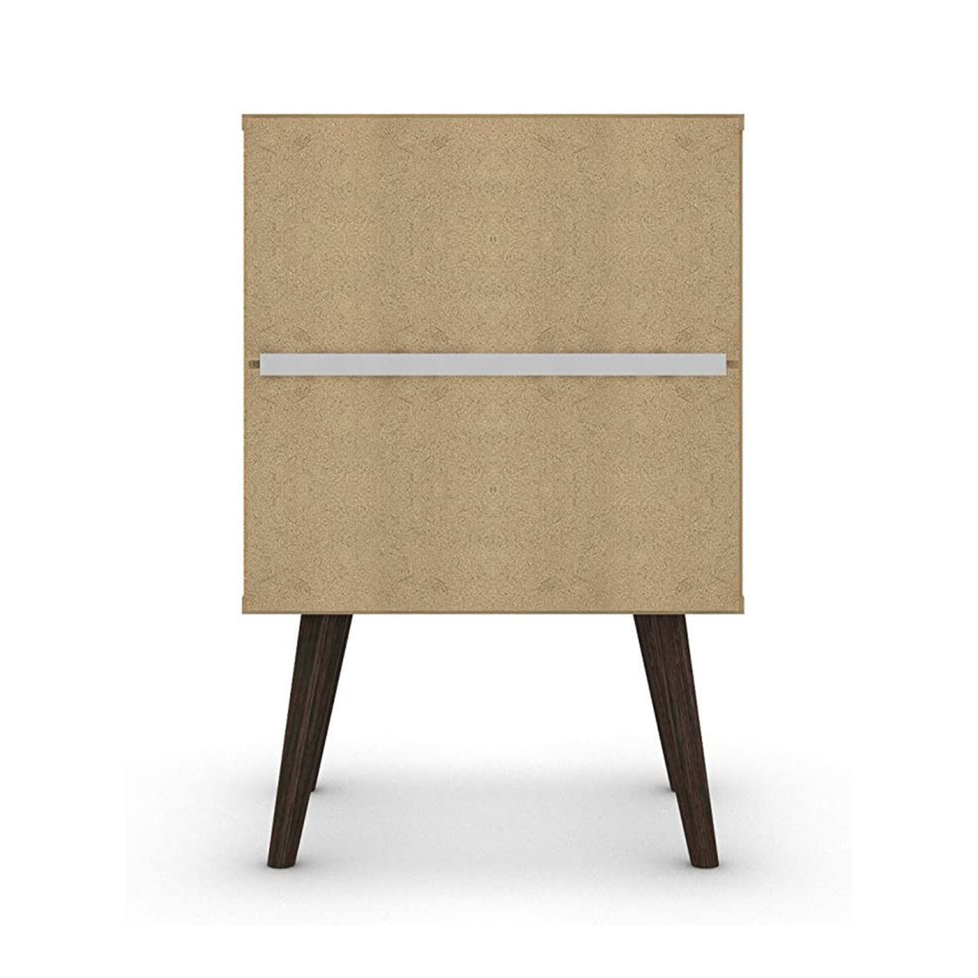 Manhattan Comfort Liberty Modern 2 Drawer End Table Nightstand, White (Open Box) - VMInnovations