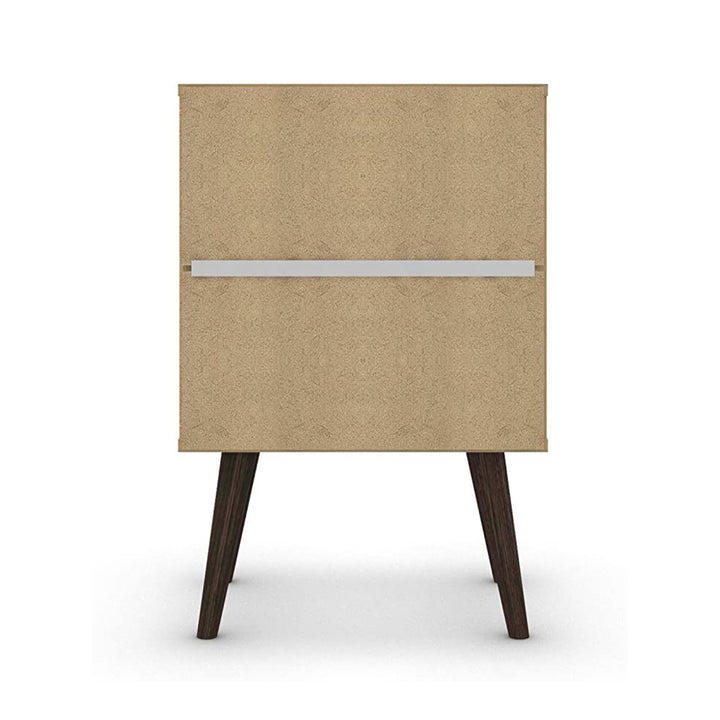 Manhattan Comfort Liberty Modern 2 Drawer End Table Nightstand, White (Open Box) - VMInnovations