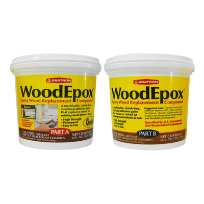 Abatron WE2QKR WoodEpox Epoxy Wood Replacement Compound Parts A & B, 2 Quart Kit (Used)
