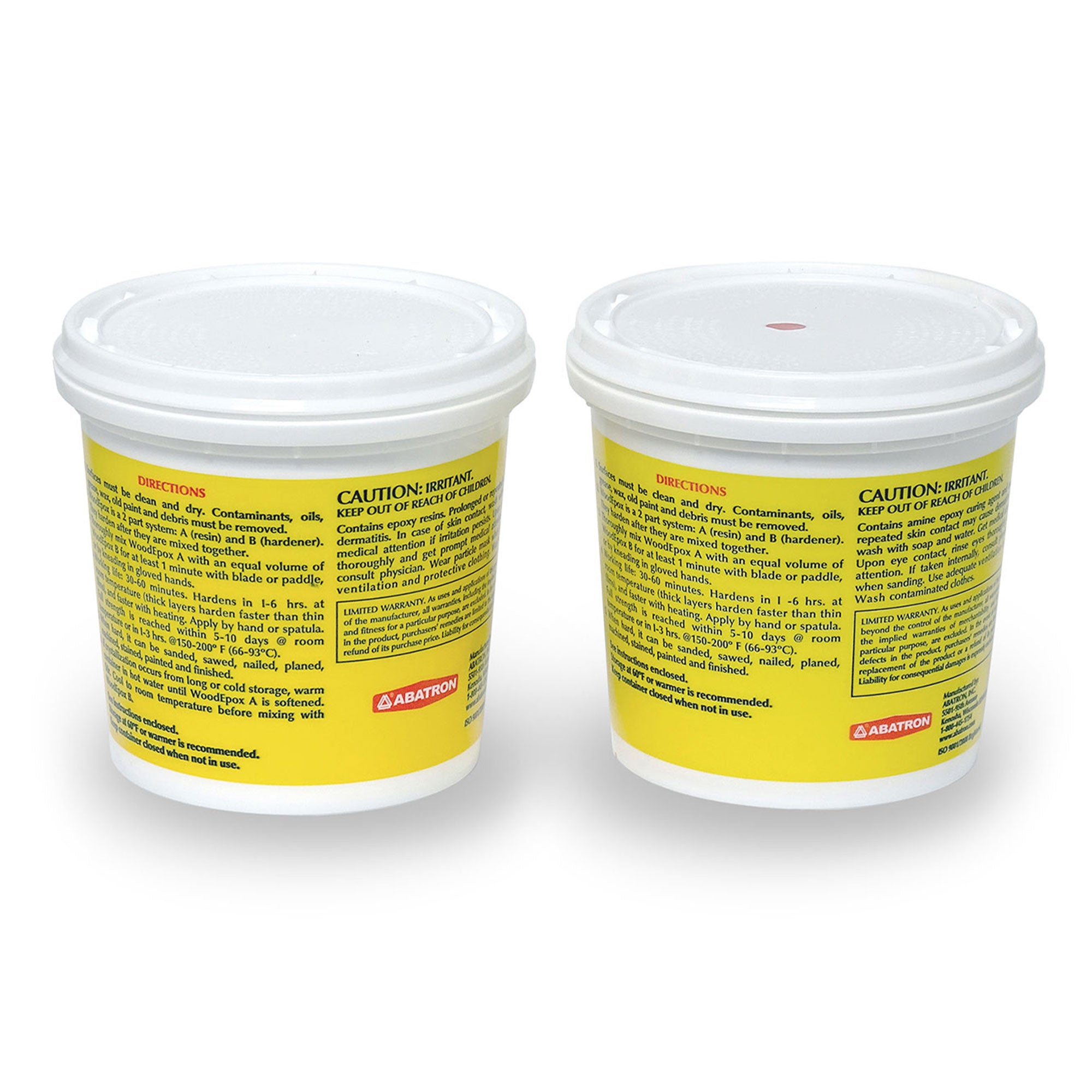 WoodEpox Epoxy Wood Replacement Compound Parts A & B, 2 Quart (Open Box)